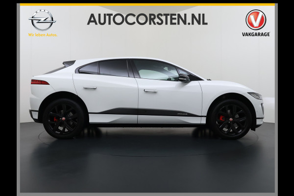 Jaguar I-PACE EV320PK 90kWh Leer Pano-Dak 360°Camera 20"LM Meridian™-Sound Apple Carplay Android Navi Ecc Pdc S Business Pack Keyless Stoelverwarming Rode-Remklauwen Elek.Achterklep Led Privacy Glas Cruise Control Rijstrooksensor Origineel Nederlandse Auto Dealeronderhouden 3 FASE LADEN 320pk 500Nm