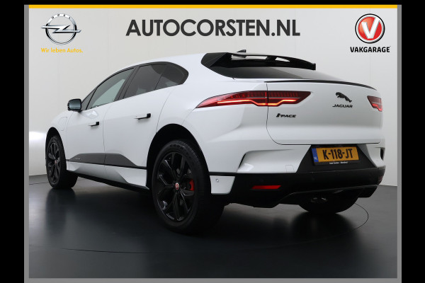 Jaguar I-PACE EV320PK 90kWh Leer Pano-Dak 360°Camera 20"LM Meridian™-Sound Apple Carplay Android Navi Ecc Pdc S Business Pack Keyless Stoelverwarming Rode-Remklauwen Elek.Achterklep Led Privacy Glas Cruise Control Rijstrooksensor Origineel Nederlandse Auto Dealeronderhouden 3 FASE LADEN 320pk 500Nm