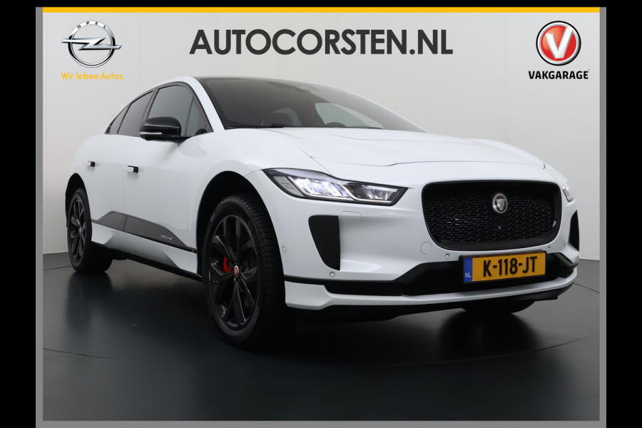 Jaguar I-PACE EV320PK 90kWh Leer Pano-Dak 360°Camera 20"LM Meridian™-Sound Apple Carplay Android Navi Ecc Pdc S Business Pack Keyless Stoelverwarming Rode-Remklauwen Elek.Achterklep Led Privacy Glas Cruise Control Rijstrooksensor Origineel Nederlandse Auto Dealeronderhouden 3 FASE LADEN 320pk 500Nm