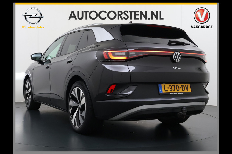 Volkswagen ID.4 204pk 1st 77kWh Trekhaak Leer/Alcantara Adap.Cruise Camera Warmtepomp Apple Carplay Android Navi Ecc Pdc-a+v Lmv 20" Stoelverwarming Led Bordherkenning Voor-Klimatisering Semi-Autopilot  Elektrisch-Wegklapbare Trekhaak App-Connect  E-sound Front-Assist Origineel Nederlandse Auto SOH 86%