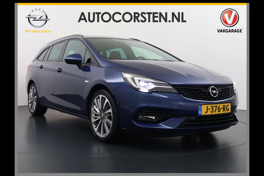Opel Astra Sports Tourer 1.2T Leer/Alcantara Led-Matrix Innovation Bose®-Hifi Navi Camera Park-Assist + PDC-a+v Apple Carplay Android Keyle AGR-Comfort-Stoel+Stuur+Voorruitverwarming Elek.Achterklep Pdc Lane Assist DAB Regen-Lichtsensor Bordherkenning Zwarte-Hemel Origineel Nederlandse Auto Zeer luxe uitvoering! A-Label EURO6  € 30.000 nieuw