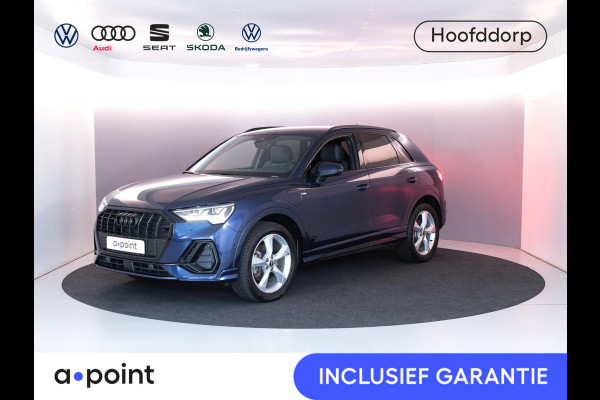 Audi Q3 45 TFSI e S edition 245 pk S-tronic | Navigatie | Parkeersensoren (Park assist) | Achteruitrijcamera | Adaptieve cruise control | Lederen bekleding | Elektr. voorstoelen | S-Line |