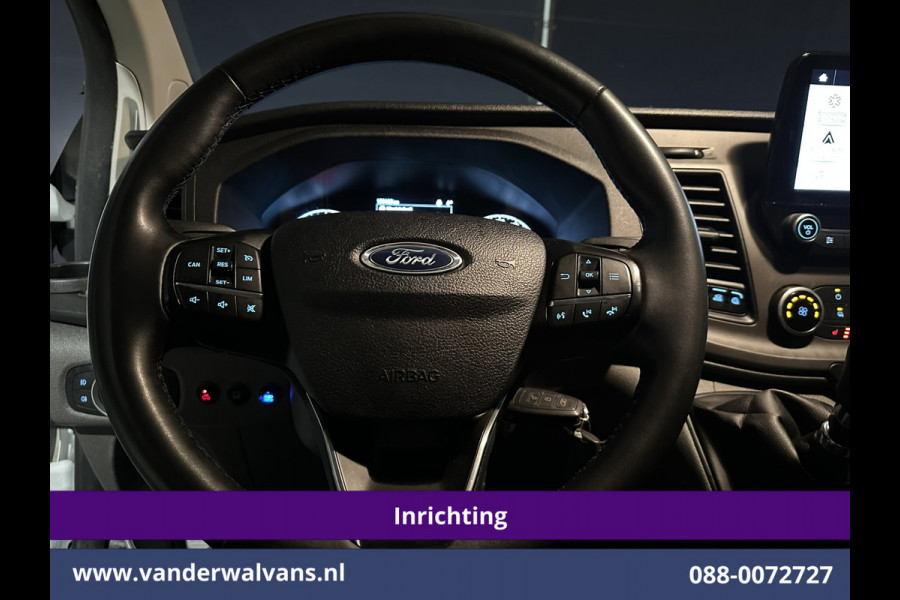 Ford Transit Custom 2.0 TDCI 130pk L2H1 Inrichting Euro6 Airco | Camera | Apple Carplay | LED | 2800kg Trekhaak | Cruisecontrol Android Auto, Stoelverwarming, Verwarmde voorruit, Parkeersensoren, Bijrijdersbank, Achterklep