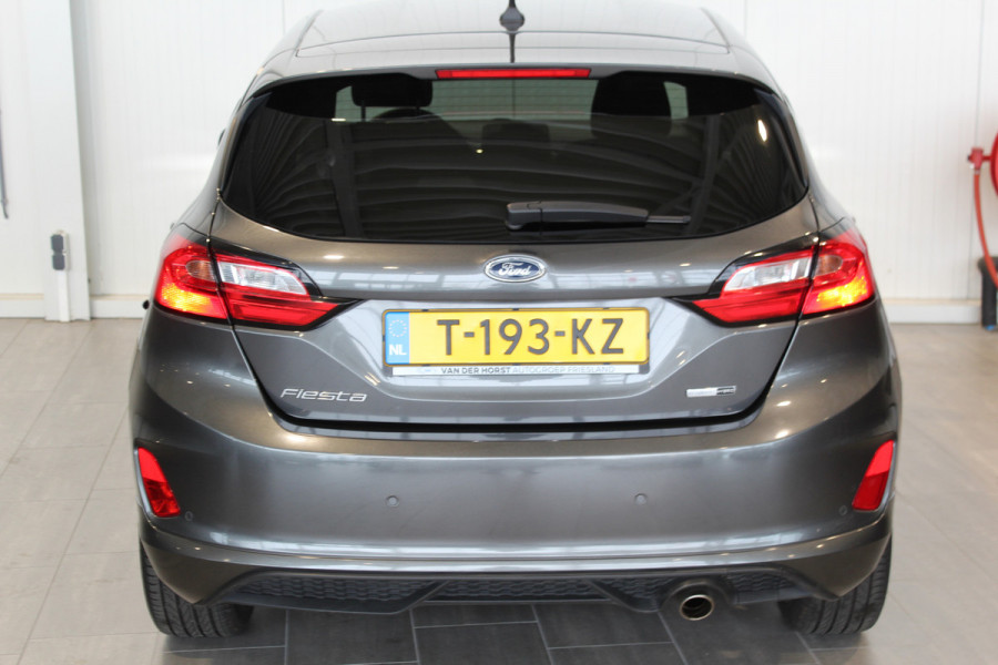 Ford Fiesta 1.0-125pk EcoBoost Mild-Hybrid ST-Line. Luxe, sportieve en goed onderhouden Fiesta ! Autm. airco, Cruise control, Lane assist, 17" Lmv, Parkeersensoren Achter, Metallic lak, Navigatie by Apple/Android, LED verlichting etc.