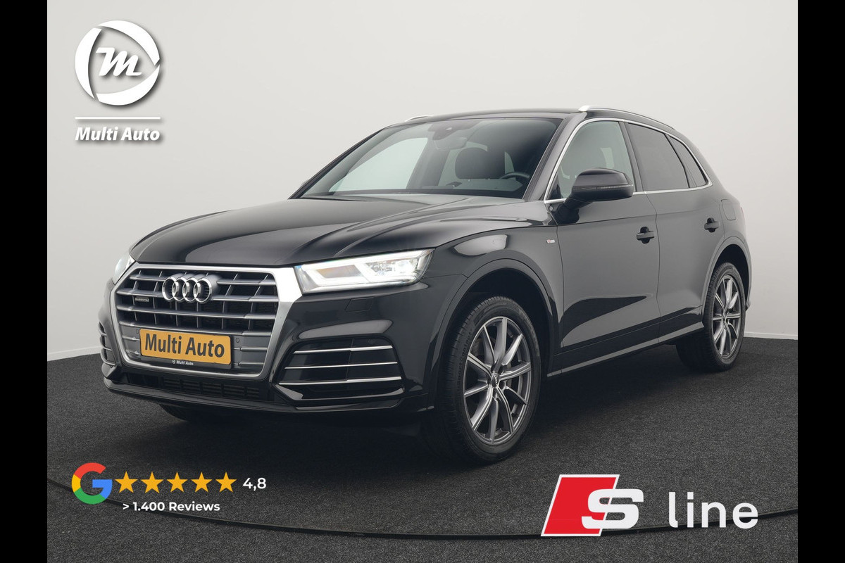 Audi Q5 50 TFSI e quattro S Line Plug In Hybrid 300pk Dealer O.H PHEV | Camera | Keyless | Sportstoelen Verwarmd | S Sportstuur | Navigatie Plus | Apple Carplay | Virtual | DAB | 20"L.M |