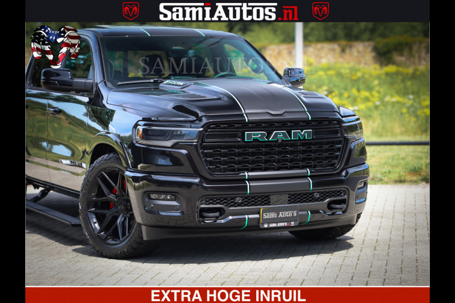 Dodge Ram 1500 Limited Night High Output 540HP 706Nm | Massage + Full Option | De Meest Luxe en Volle Pick-Up in zijn Klasse | Comfortabele Dubbele Cabine met Royale 5 Zitplaatsen | BPM vrij | Nu Leverbaar uit Voorraad | Voorraad Nr 2320 - 5138