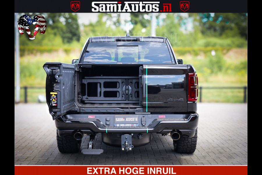 Dodge Ram 1500 Limited Night High Output 540HP 706Nm | Massage + Full Option | De Meest Luxe en Volle Pick-Up in zijn Klasse | Comfortabele Dubbele Cabine met Royale 5 Zitplaatsen | BPM vrij | Nu Leverbaar uit Voorraad | Voorraad Nr 2320 - 5138