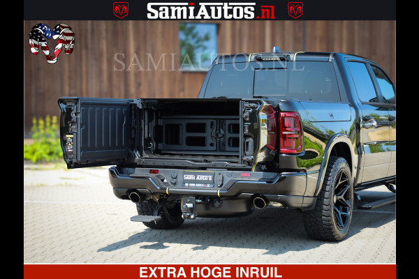 Dodge Ram 1500 Limited Night High Output 540HP 706Nm | Massage + Full Option | De Meest Luxe en Volle Pick-Up in zijn Klasse | Comfortabele Dubbele Cabine met Royale 5 Zitplaatsen | BPM vrij | Nu Leverbaar uit Voorraad | Voorraad Nr 2356 - 0990