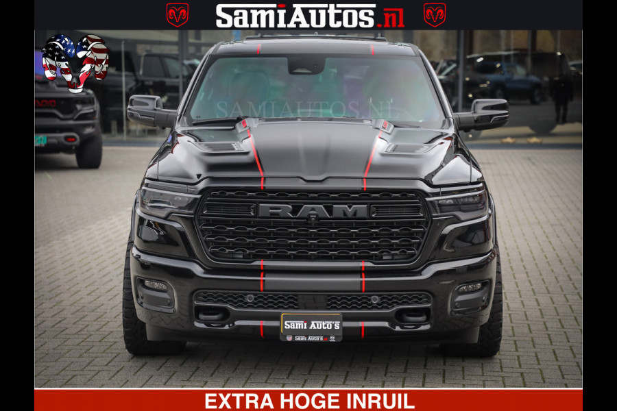 Dodge Ram 1500 Limited Night High Output 540HP 706Nm | Massage + Full Option | De Meest Luxe en Volle Pick-Up in zijn Klasse | Comfortabele Dubbele Cabine met Royale 5 Zitplaatsen | BPM vrij | Nu Leverbaar uit Voorraad | Voorraad Nr 2357 - 5182
