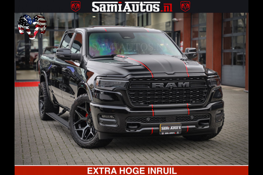 Dodge Ram 1500 Limited Night High Output 540HP 706Nm | Massage + Full Option | De Meest Luxe en Volle Pick-Up in zijn Klasse | Comfortabele Dubbele Cabine met Royale 5 Zitplaatsen | BPM vrij | Nu Leverbaar uit Voorraad | Voorraad Nr 2357 - 5182