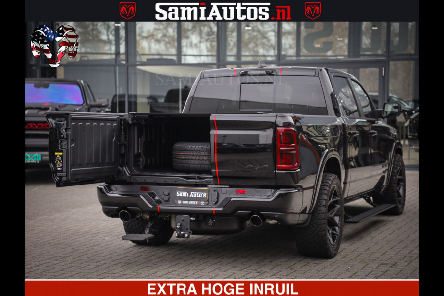 Dodge Ram 1500 Limited Night High Output 540HP 706Nm | Massage + Full Option | De Meest Luxe en Volle Pick-Up in zijn Klasse | Comfortabele Dubbele Cabine met Royale 5 Zitplaatsen | BPM vrij | Nu Leverbaar uit Voorraad | Voorraad Nr 2357 - 5182