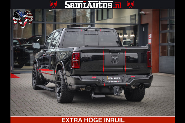 Dodge Ram 1500 Limited Night High Output 540HP 706Nm | Massage + Full Option | De Meest Luxe en Volle Pick-Up in zijn Klasse | Comfortabele Dubbele Cabine met Royale 5 Zitplaatsen | BPM vrij | Nu Leverbaar uit Voorraad | Voorraad Nr 2357 - 5182