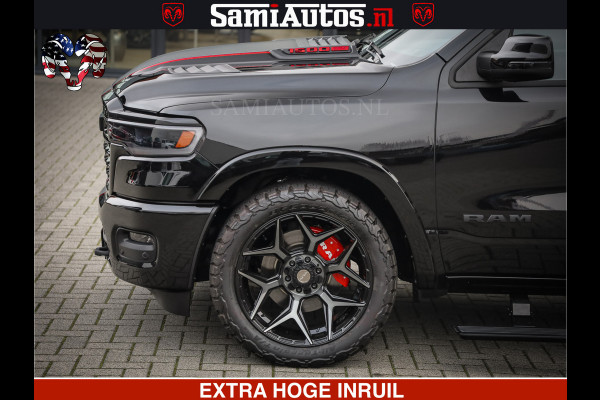 Dodge Ram 1500 Limited Night High Output 540HP 706Nm | Massage + Full Option | De Meest Luxe en Volle Pick-Up in zijn Klasse | Comfortabele Dubbele Cabine met Royale 5 Zitplaatsen | BPM vrij | Nu Leverbaar uit Voorraad | Voorraad Nr 2357 - 5182