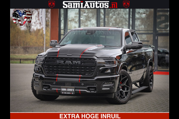 Dodge Ram 1500 Limited Night High Output 540HP 706Nm | Massage + Full Option | De Meest Luxe en Volle Pick-Up in zijn Klasse | Comfortabele Dubbele Cabine met Royale 5 Zitplaatsen | BPM vrij | Nu Leverbaar uit Voorraad | Voorraad Nr 2357 - 5182