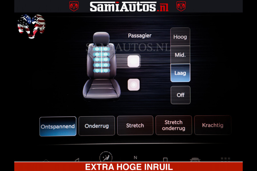 Dodge Ram 1500 Limited Night H.O 540HP 706Nm | Massage + Full Option | De Meest Luxe en Volle Pick-Up in zijn Klasse | Comfortabele Dubbele Cabine met Royale 5 Zitplaatsen | BPM vrij | Nu Leverbaar uit Voorraad | Voorraad Nr 2338 - 5404