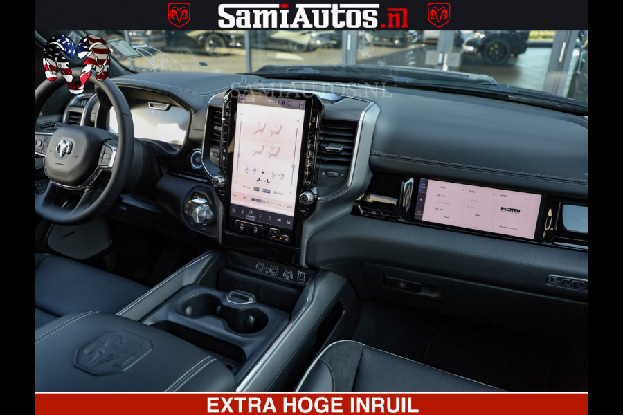 Dodge Ram 1500 Night Premium | Full Option | De Meest Luxe Pick-Up in zijn Klasse | Comfortabele Dubbele Cabine met Royale 5 Zitplaatsen | BPM vrij | Nu Leverbaar uit Voorraad | Voorraad Nr 2200 - 0886