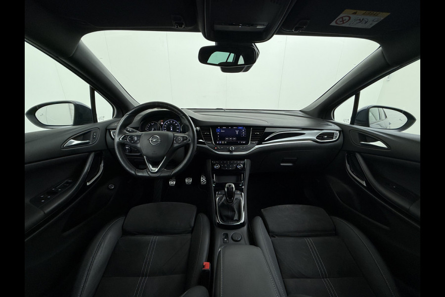 Opel Astra Sports Tourer 1.2T Leer/Alcantara Led-Matrix Innovation Bose®-Hifi Navi Camera Park-Assist + PDC-a+v Apple Carplay Android Keyle AGR-Comfort-Stoel+Stuur+Voorruitverwarming Elek.Achterklep Pdc Lane Assist DAB Regen-Lichtsensor Bordherkenning Zwarte-Hemel Origineel Nederlandse Auto Zeer luxe uitvoering! A-Label EURO6  € 30.000 nieuw