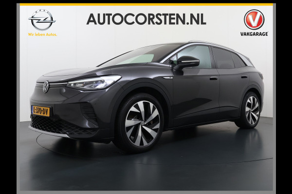 Volkswagen ID.4 204pk 1st 77kWh Trekhaak Leer/Alcantara Adap.Cruise Camera Warmtepomp Apple Carplay Android Navi Ecc Pdc-a+v Lmv 20" Stoelverwarming Led Bordherkenning Voor-Klimatisering Semi-Autopilot  Elektrisch-Wegklapbare Trekhaak App-Connect  E-sound Front-Assist Origineel Nederlandse Auto SOH 86%