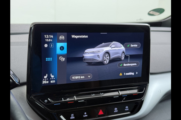 Volkswagen ID.4 204pk 1st 77kWh Trekhaak Leer/Alcantara Adap.Cruise Camera Warmtepomp Apple Carplay Android Navi Ecc Pdc-a+v Lmv 20" Stoelverwarming Led Bordherkenning Voor-Klimatisering Semi-Autopilot  Elektrisch-Wegklapbare Trekhaak App-Connect  E-sound Front-Assist Origineel Nederlandse Auto SOH 86%