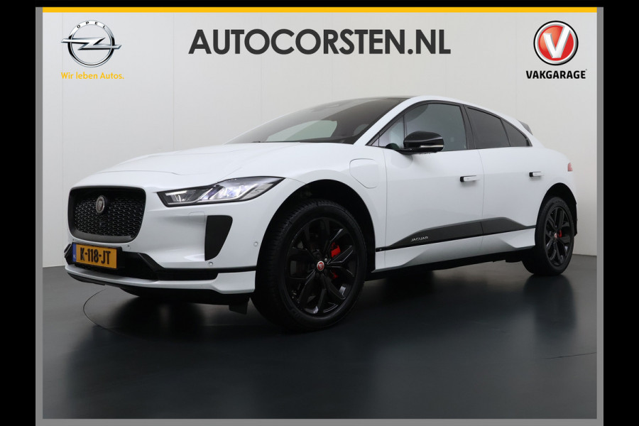 Jaguar I-PACE EV320PK 90kWh Leer Pano-Dak 360°Camera 20"LM Meridian™-Sound Apple Carplay Android Navi Ecc Pdc S Business Pack Keyless Stoelverwarming Rode-Remklauwen Elek.Achterklep Led Privacy Glas Cruise Control Rijstrooksensor Origineel Nederlandse Auto Dealeronderhouden 3 FASE LADEN 320pk 500Nm