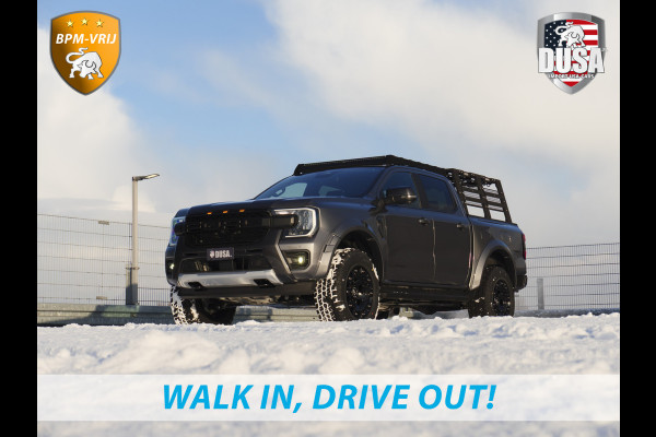 Ford Ranger 2.3 Double Cab Wildtrak PHEV | Plug-in Hybrid | High Peaks | Unieke uitvoering! | Lift kit | Bed Rack incl LED | Roof Rack incl Led | Fender Flares | Black Rhino Wheels | Ford Custom Grille