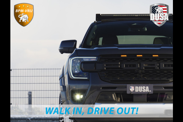 Ford Ranger 2.3 Double Cab Wildtrak PHEV | Plug-in Hybrid | High Peaks | Unieke uitvoering! | Lift kit | Bed Rack incl LED | Roof Rack incl Led | Fender Flares | Black Rhino Wheels | Ford Custom Grille