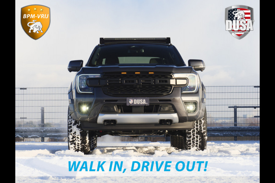 Ford Ranger 2.3 Double Cab Wildtrak PHEV | Plug-in Hybrid | High Peaks | Unieke uitvoering! | Lift kit | Bed Rack incl LED | Roof Rack incl Led | Fender Flares | Black Rhino Wheels | Ford Custom Grille