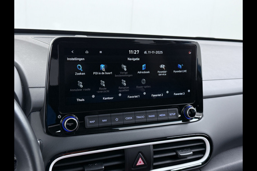 Hyundai Kona 1.6I HEV AUT-6 141pk Adap.Cruise Trekhaak HUD Camera Android Apple Carplay Navi Bordherkenning PDC Fashion Keyless Head-Up-Display Lane-Assist+ACC ESP Mild Hybride Priv.Glass Botsing waarsch syst Dodehoek-assistent