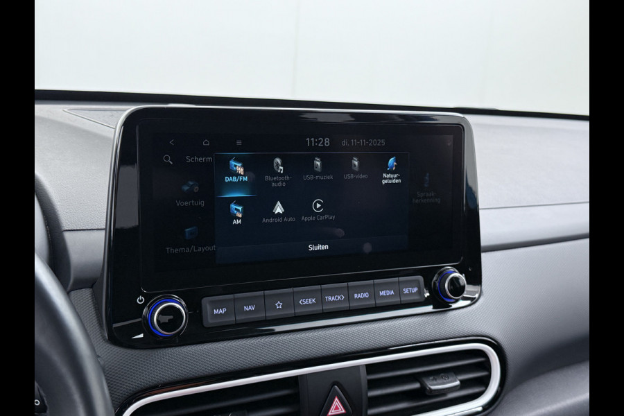 Hyundai Kona 1.6I HEV AUT-6 141pk Adap.Cruise Trekhaak HUD Camera Android Apple Carplay Navi Bordherkenning PDC Fashion Keyless Head-Up-Display Lane-Assist+ACC ESP Mild Hybride Priv.Glass Botsing waarsch syst Dodehoek-assistent