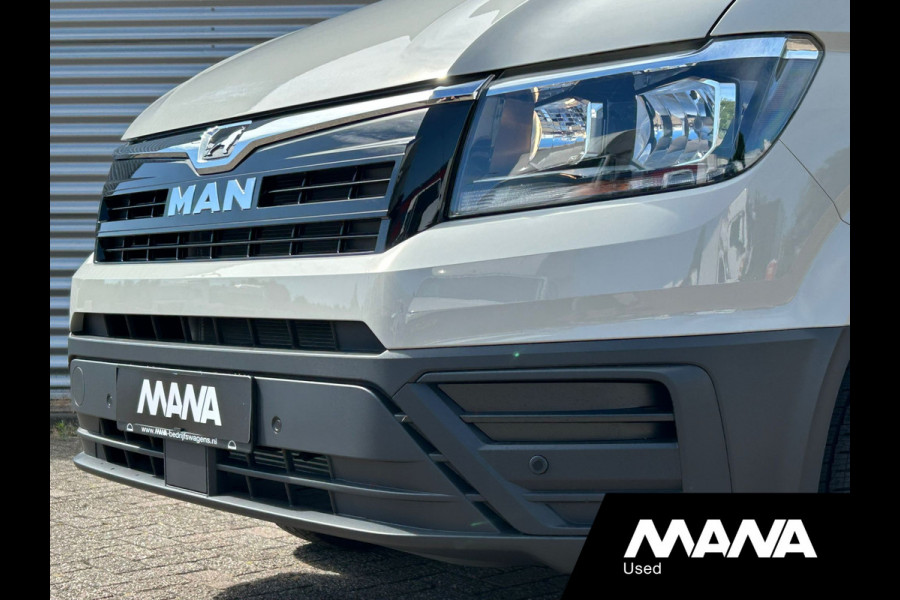 MAN TGE 35 2.0 3.140 140PK Automaat Ascot Gray Airco Cruise Navi Car-Plat Trekhaak Sensoren Camera Multifunctioneel stuurwiel Lane-assis