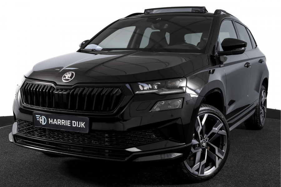 Škoda Karoq 1.5 TSI ACT 150 PK Sportline Business | S/K-Panodak | Columbus pakket | Dig. Cockpit | Adapt. Cruise | Elek. Klep | Stuur-+Stoelverw. | Camera | NAV+App. Connect | ECC | LED | LM 19" | 3500