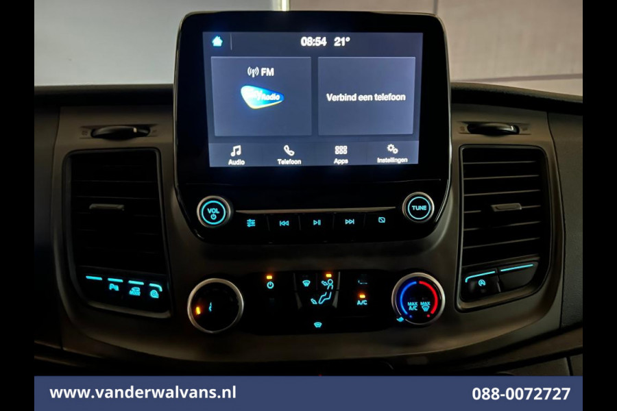 Ford Transit Custom 2.0 TDCI L2H1 Euro6 # Airco | Camera | Apple Carplay | Android Auto | LED | Cruisecontrol Parkeersensoren, verwarmde voorruit, Bijrijdersbank, 2800kg trekvermogen