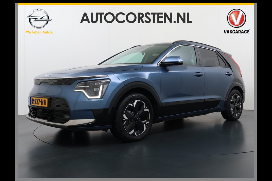 Kia Niro EV ExecutiveLine 64.8 kWh Trekhaak Leder SOH 98.5% Schuif-/kanteldak Adap.Cruise Camera Head-Up Display Apple Carplay Android Auto  Elek.Stoelen-Verwarmd/gekoeld+Memory Elek.Achterklep Stuurverwarming Lane Assist DAB 1e Eigenaar Origineel Nederlandse Auto Fabrieksgarantie tot 25-10-2029/150.000km € 50.000 nieuw!