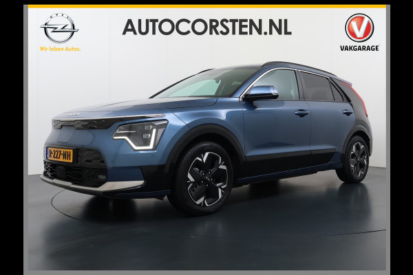 Kia Niro EV ExecutiveLine 64.8 kWh Trekhaak Leder SOH 98.5% Schuif-/kanteldak Adap.Cruise Camera Head-Up Display Apple Carplay Android Auto  Elek.Stoelen-Verwarmd/gekoeld+Memory Elek.Achterklep Stuurverwarming Lane Assist DAB 1e Eigenaar Origineel Nederlandse Auto Fabrieksgarantie tot 25-10-2029/150.000km € 50.000 nieuw!