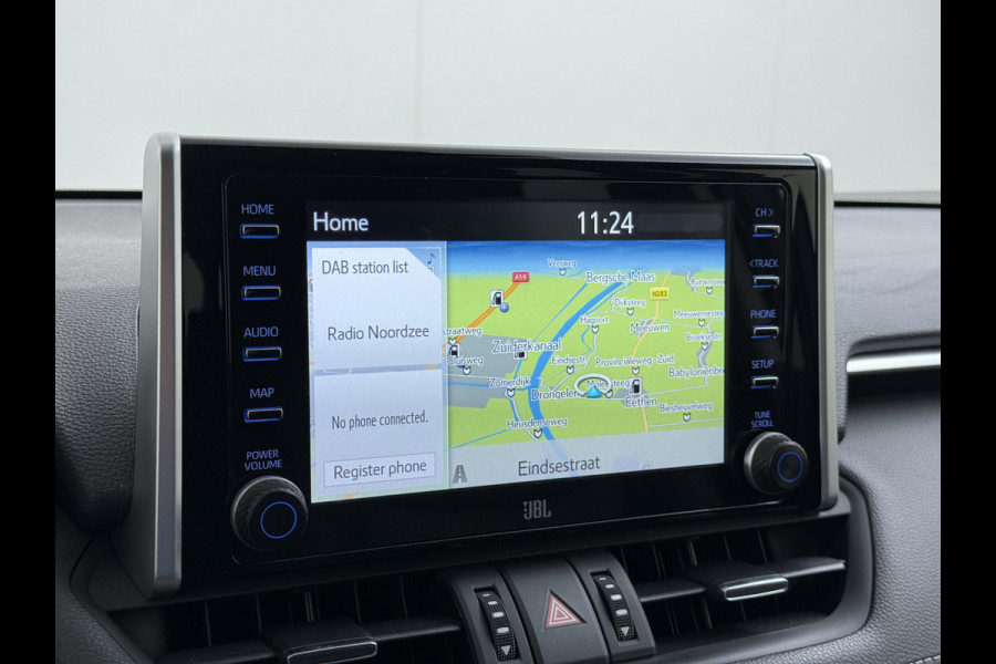 Toyota RAV4 2.5I 218PK Hybrid Automaat Leder Apple Carplay Android Auto Navi Dual Ecc JBL®-Audio Adap.Cruise Camera Business Plus Keyless Elek.Achterklep Stoelverwarming Elek.Stoel Lane Assist Wifi Led Lmv 18" Regensensor DAB 1e Eigenaar Origineel Nederlandse Auto