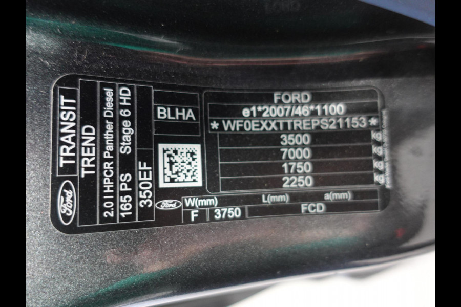 Ford Transit 350 2.0 TDCI 165pk L4H3 Trend Automaat Camera  Trekhaak Cruise control Parkeersensoren