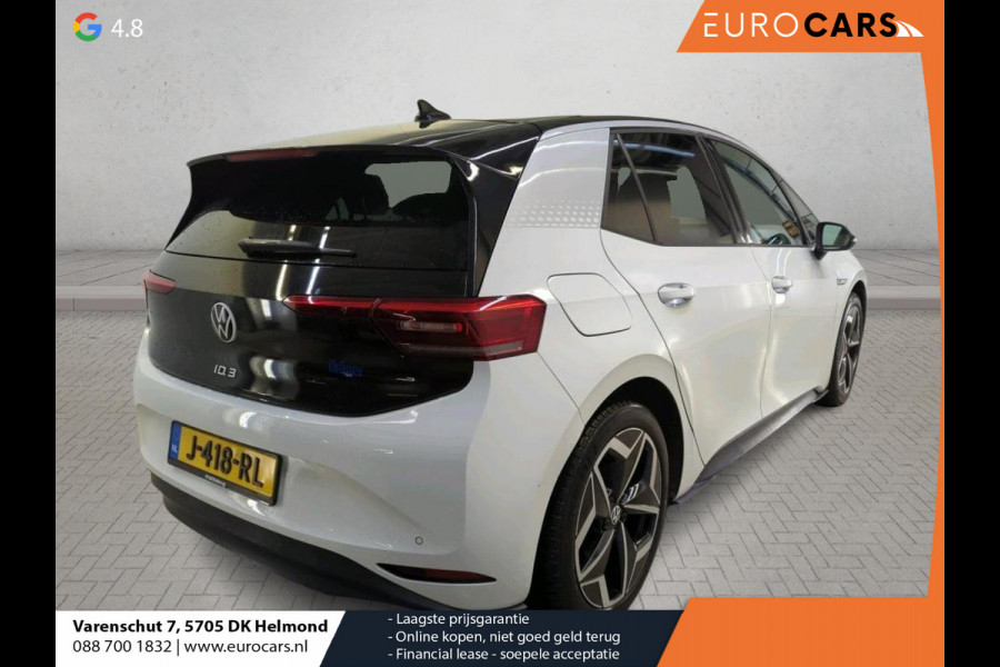Volkswagen ID.3 First Plus 58 kWh Navigatie Apple Carplay/Android Auto Camera Parkeersensoren Adaptive Cruise Control Full LED Matrix Stoel- en stuurverwarming Lichtmetalen velgen Climate Control