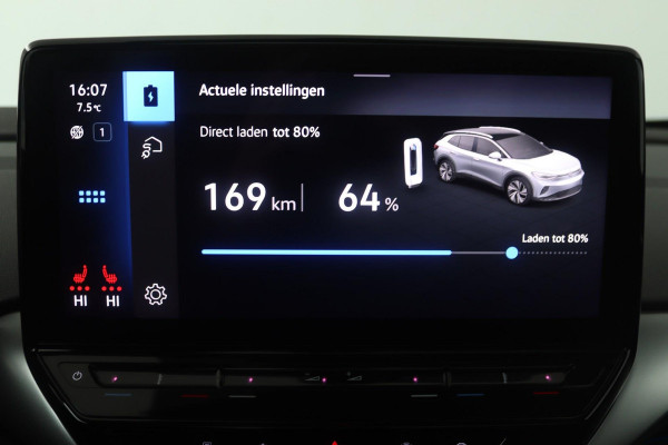 Volkswagen ID.4 Pro 77 kWh (PANORAMADAK, 94% SoH, TREKHAAK, SFEERVERLICHTING, STOELVERWARMING, ACHTERUITRIJCAMERA, ADAPTIEF CRUIS)