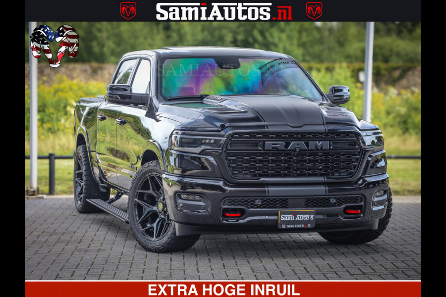 Dodge Ram 1500 Limited Night H.O 540HP 706Nm | Massage + Full Option | De Meest Luxe en Volle Pick-Up in zijn Klasse | Comfortabele Dubbele Cabine met Royale 5 Zitplaatsen | BPM vrij | Nu Leverbaar uit Voorraad | Voorraad Nr 2349 -  5159