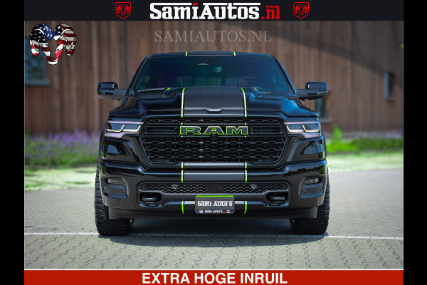 Dodge Ram 1500 Limited Night High Output 540HP 706Nm | Massage + Full Option | De Meest Luxe en Volle Pick-Up in zijn Klasse | Comfortabele Dubbele Cabine met Royale 5 Zitplaatsen | BPM vrij | Nu Leverbaar uit Voorraad | Voorraad Nr 2300 - 7689