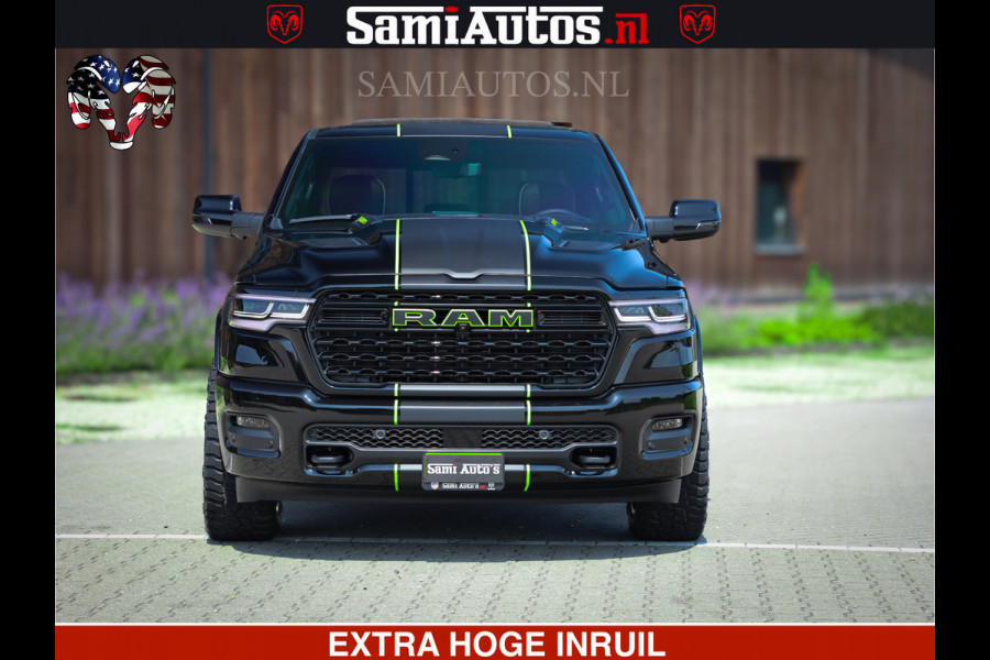 Dodge Ram 1500 Limited Night High Output 540HP 706Nm | Massage + Full Option | De Meest Luxe en Volle Pick-Up in zijn Klasse | Comfortabele Dubbele Cabine met Royale 5 Zitplaatsen | BPM vrij | Nu Leverbaar uit Voorraad | Voorraad Nr 2300 - 7689