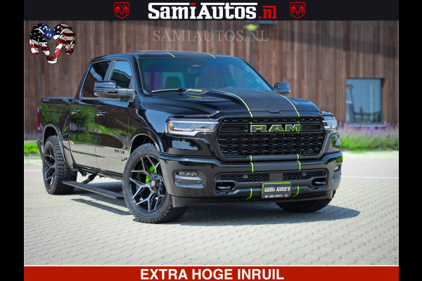 Dodge Ram 1500 Limited Night High Output 540HP 706Nm | Massage + Full Option | De Meest Luxe en Volle Pick-Up in zijn Klasse | Comfortabele Dubbele Cabine met Royale 5 Zitplaatsen | BPM vrij | Nu Leverbaar uit Voorraad | Voorraad Nr 2300 - 7689