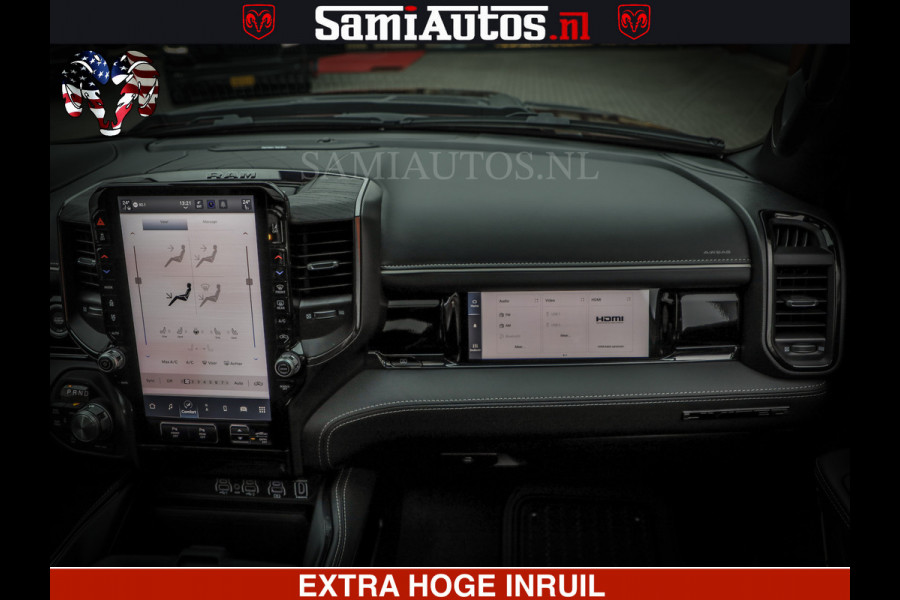 Dodge Ram 1500 Limited Night High Output 540HP 706Nm | Massage + Full Option | De Meest Luxe en Volle Pick-Up in zijn Klasse | Comfortabele Dubbele Cabine met Royale 5 Zitplaatsen | BPM vrij | Nu Leverbaar uit Voorraad | Voorraad Nr 2300 - 7689
