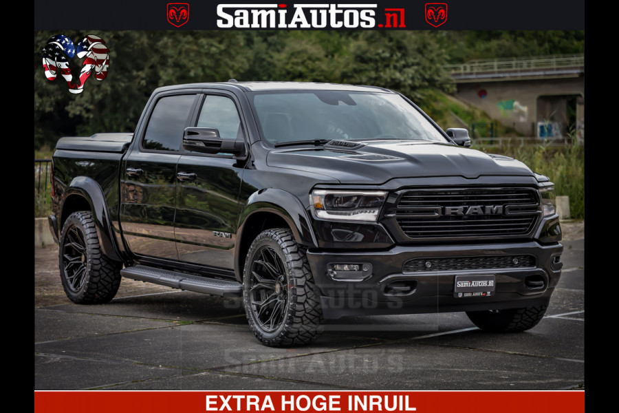 Dodge Ram 1500 Laramie Sport | HEMI 5.7 V8 4x4 | LPG | Grootscherm 12" | LARAMIE PERFORMANCE | ZWART | CREWCAB 5'7 | GRIJSKENTEKEN | DUBBELE CABINE | 5 Persoons | VOORRAAD NR 2528-641276