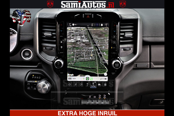 Dodge Ram 1500 Laramie Sport | HEMI 5.7 V8 4x4 | LPG | Grootscherm 12" | LARAMIE PERFORMANCE | ZWART | CREWCAB 5'7 | GRIJSKENTEKEN | DUBBELE CABINE | 5 Persoons | VOORRAAD NR 2528-641276