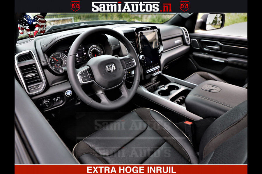 Dodge Ram 1500 Laramie Sport | HEMI 5.7 V8 4x4 | LPG | Grootscherm 12" | LARAMIE PERFORMANCE | ZWART | CREWCAB 5'7 | GRIJSKENTEKEN | DUBBELE CABINE | 5 Persoons | VOORRAAD NR 2528-641276
