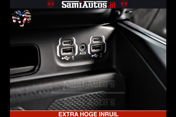 Dodge Ram 1500 Laramie Sport | HEMI 5.7 V8 4x4 | LPG | Grootscherm 12" | LARAMIE PERFORMANCE | ZWART | CREWCAB 5'7 | GRIJSKENTEKEN | DUBBELE CABINE | 5 Persoons | VOORRAAD NR 2528-641276