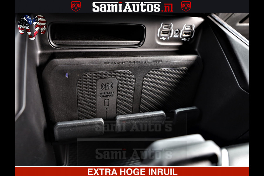 Dodge Ram 1500 Laramie Sport | HEMI 5.7 V8 4x4 | LPG | Grootscherm 12" | LARAMIE PERFORMANCE | ZWART | CREWCAB 5'7 | GRIJSKENTEKEN | DUBBELE CABINE | 5 Persoons | VOORRAAD NR 2528-641276