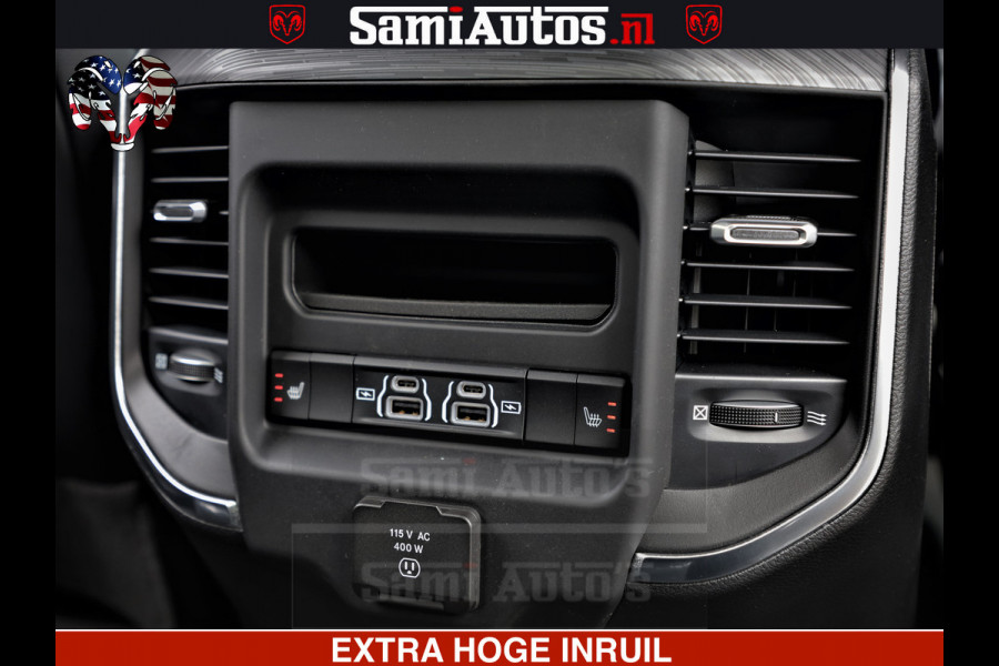 Dodge Ram 1500 Laramie Sport | HEMI 5.7 V8 4x4 | LPG | Grootscherm 12" | LARAMIE PERFORMANCE | ZWART | CREWCAB 5'7 | GRIJSKENTEKEN | DUBBELE CABINE | 5 Persoons | VOORRAAD NR 2528-641276