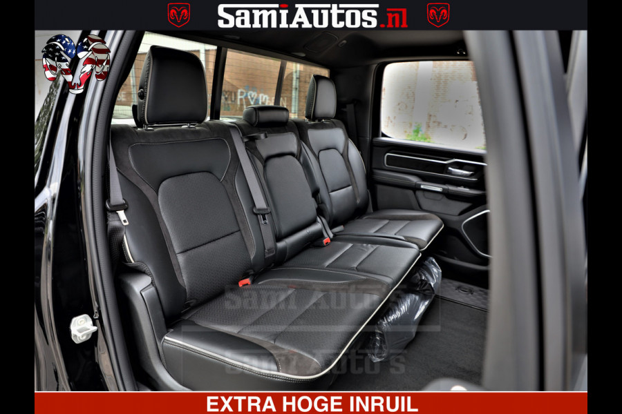 Dodge Ram 1500 Laramie Sport | HEMI 5.7 V8 4x4 | LPG | Grootscherm 12" | LARAMIE PERFORMANCE | ZWART | CREWCAB 5'7 | GRIJSKENTEKEN | DUBBELE CABINE | 5 Persoons | VOORRAAD NR 2528-641276